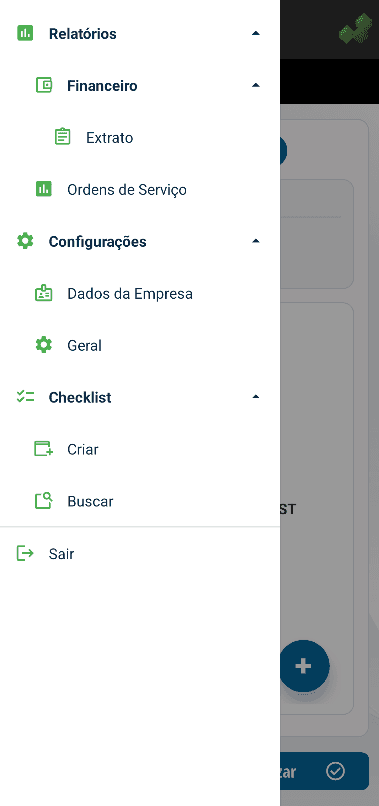 Menu do checklist